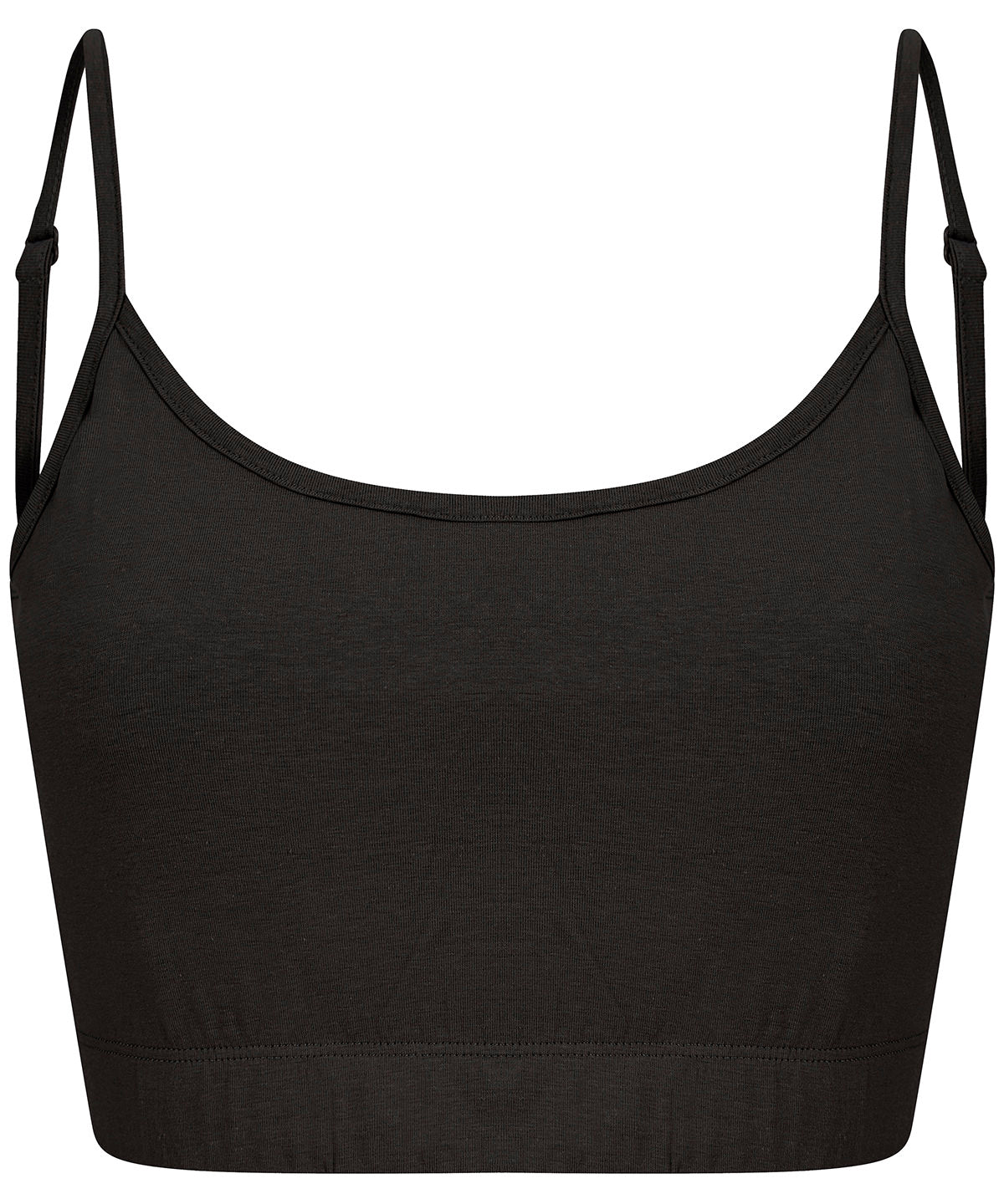 Stuttermabolir - Women's Sustainable Fashion Cropped Cami Top With Adjustable Straps