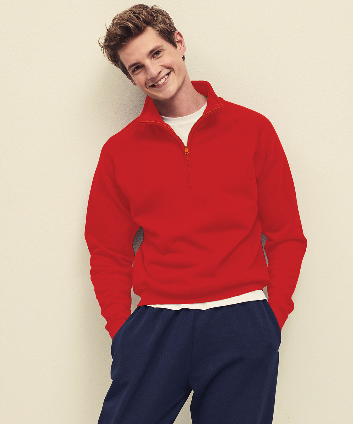 Háskólapeysur - Classic 80/20 Zip Neck Sweatshirt