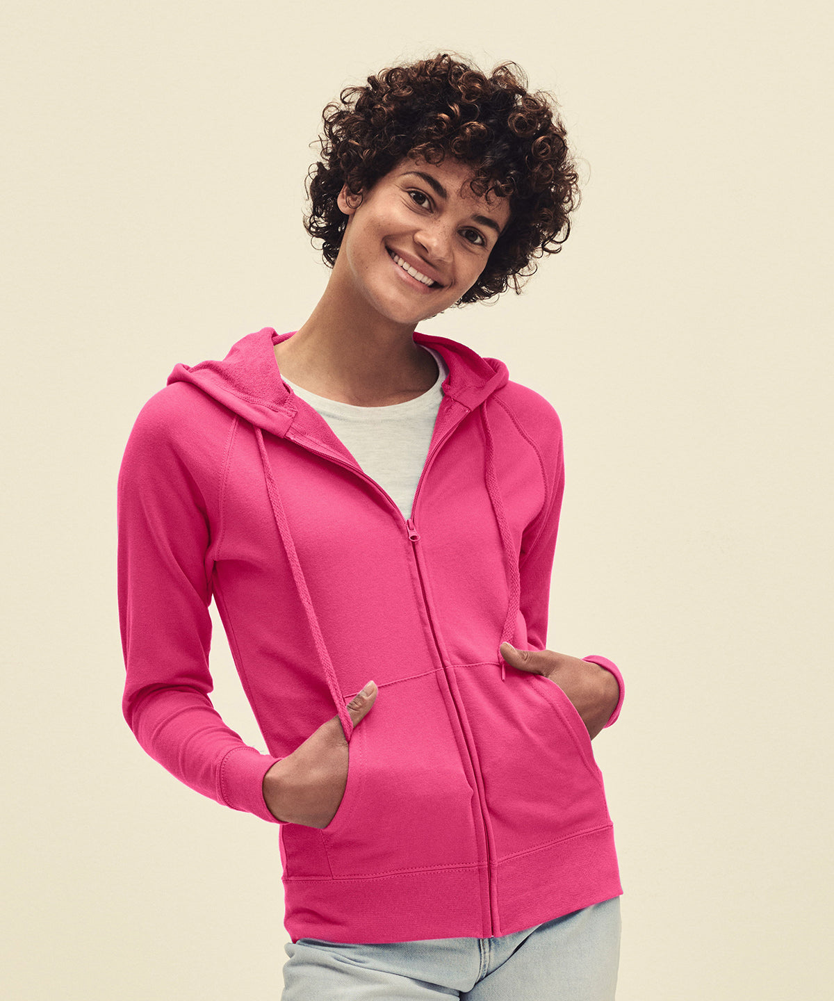 Hettupeysur - Women's Lightweight Hooded Sweatshirt Jacket