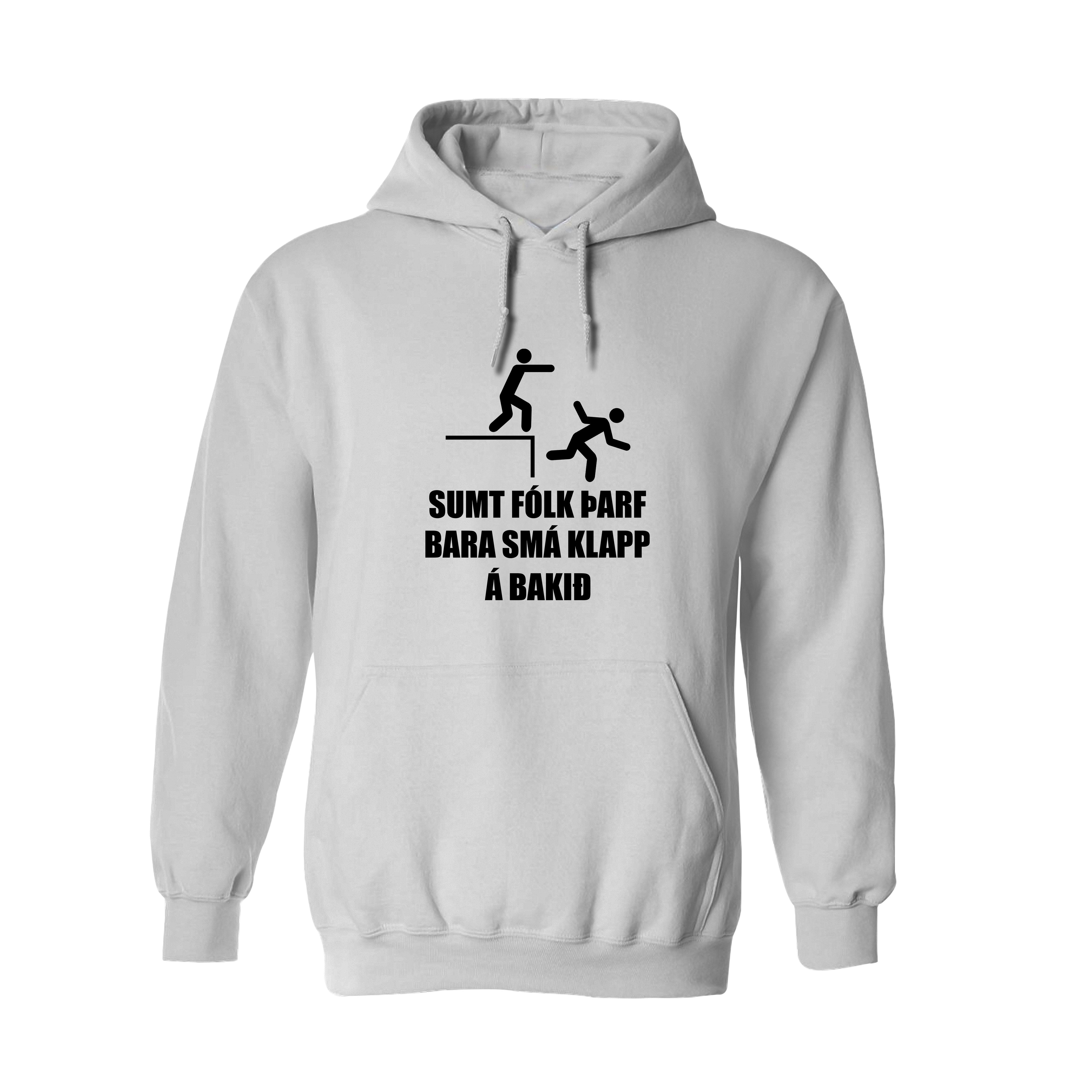 SUMT FÓLK ÞARF BARA - Hettupeysa - Hvít