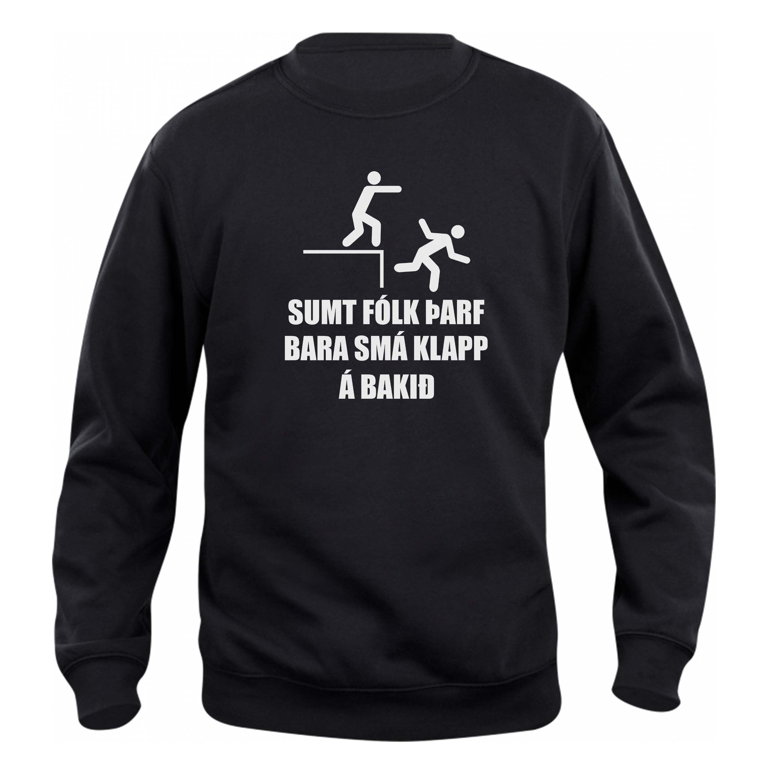 SUMT FÓLK ÞARF BARA SMÁ KLAPP Á BAKIÐ - Peysa - Svört