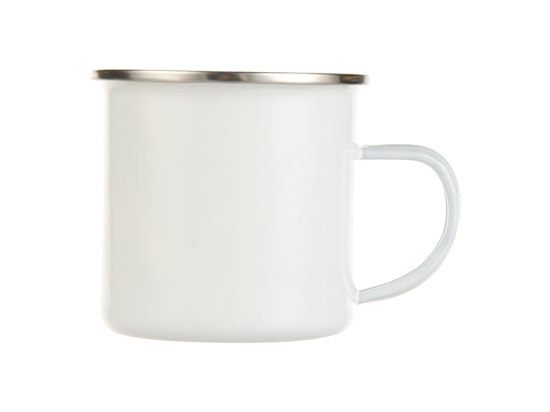 Stál bolli hvítur 450 ml - Hannaðu þinn eigin