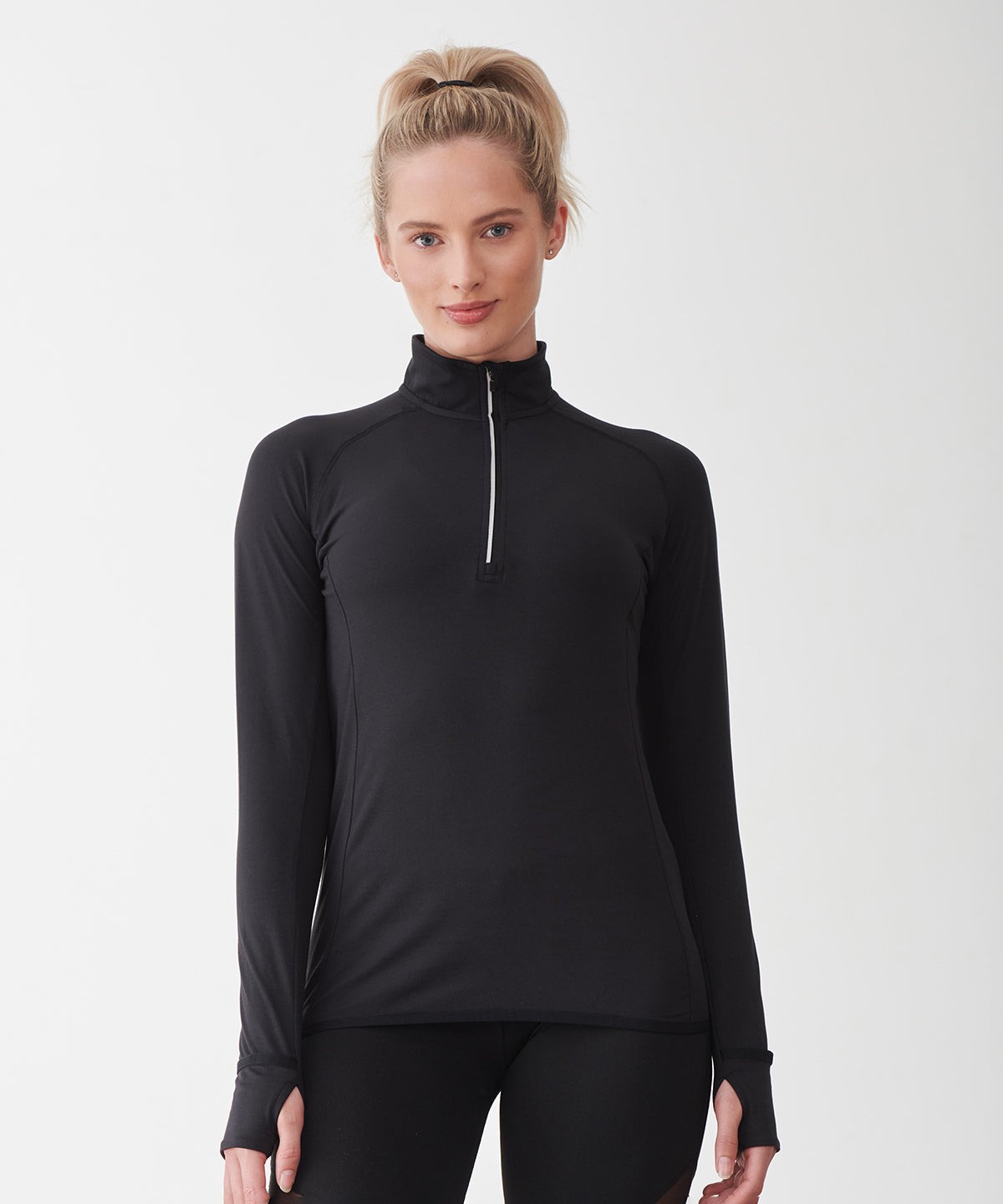 Íþróttatoppar - Women's Long-sleeved ¼ Zip Top