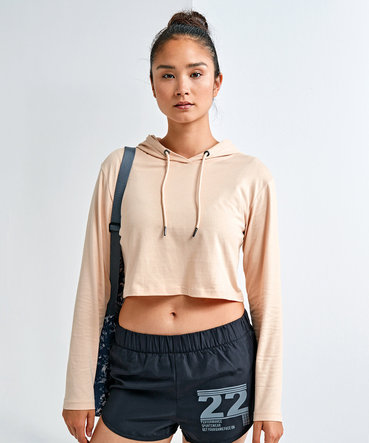 Hettupeysur - Women's TriDri® Cropped Hooded Long Sleeve T-shirt