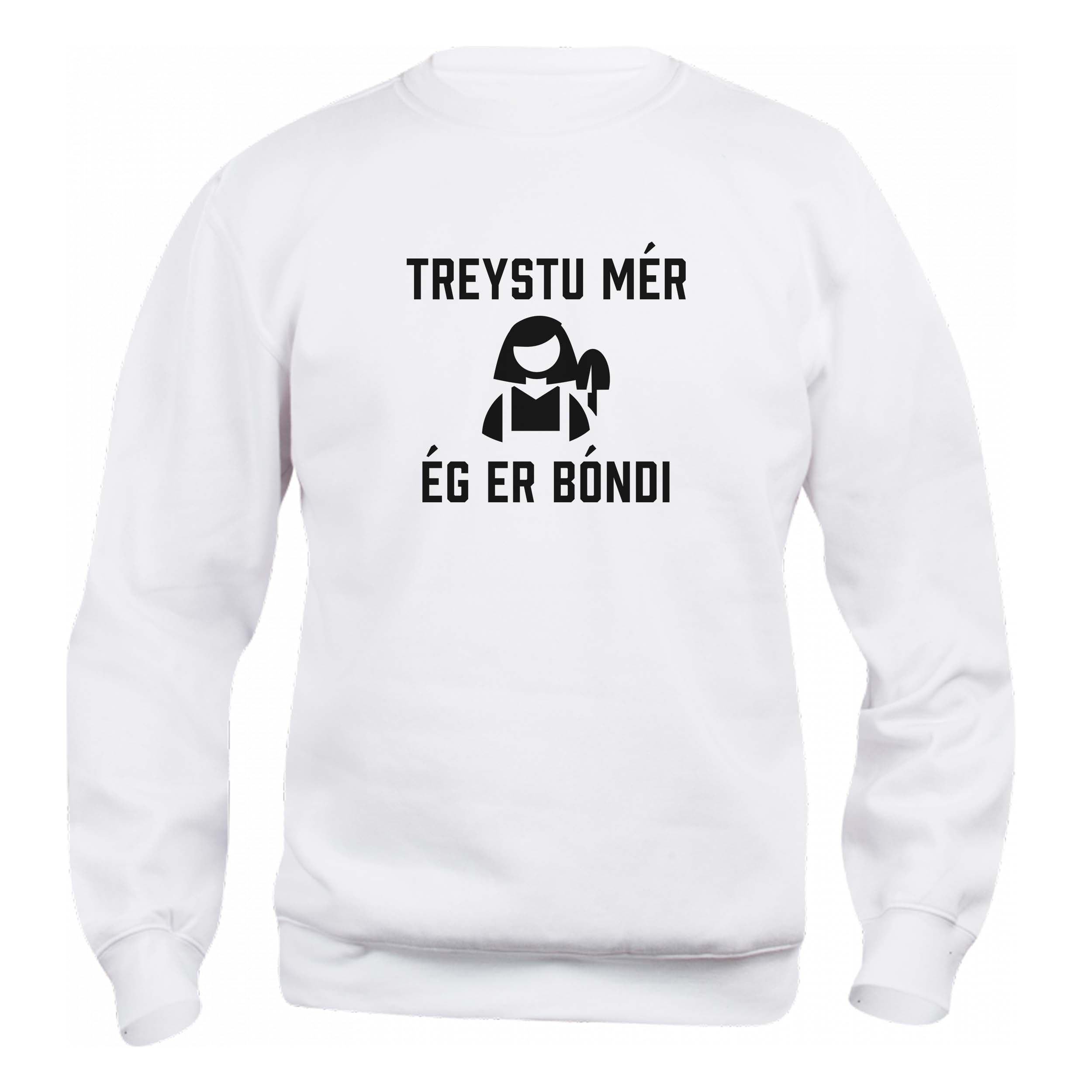 TREYSTU MÉR ÉG ER BÓNDI_02 - Peysa - Hvít