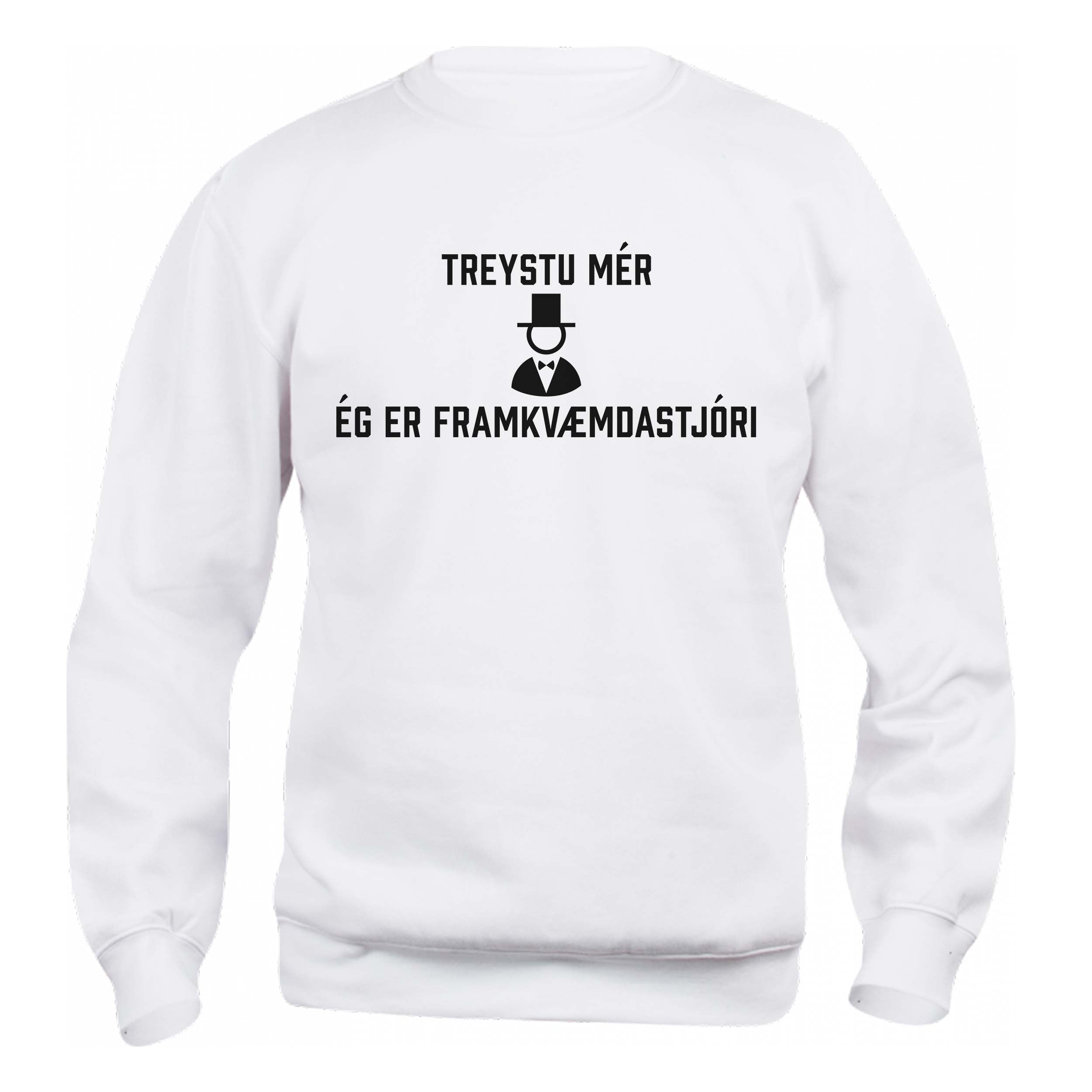 TREYSTU MÉR ÉG ER FRAMKVÆMDASTJÓRI_02 - Peysa - Hvít
