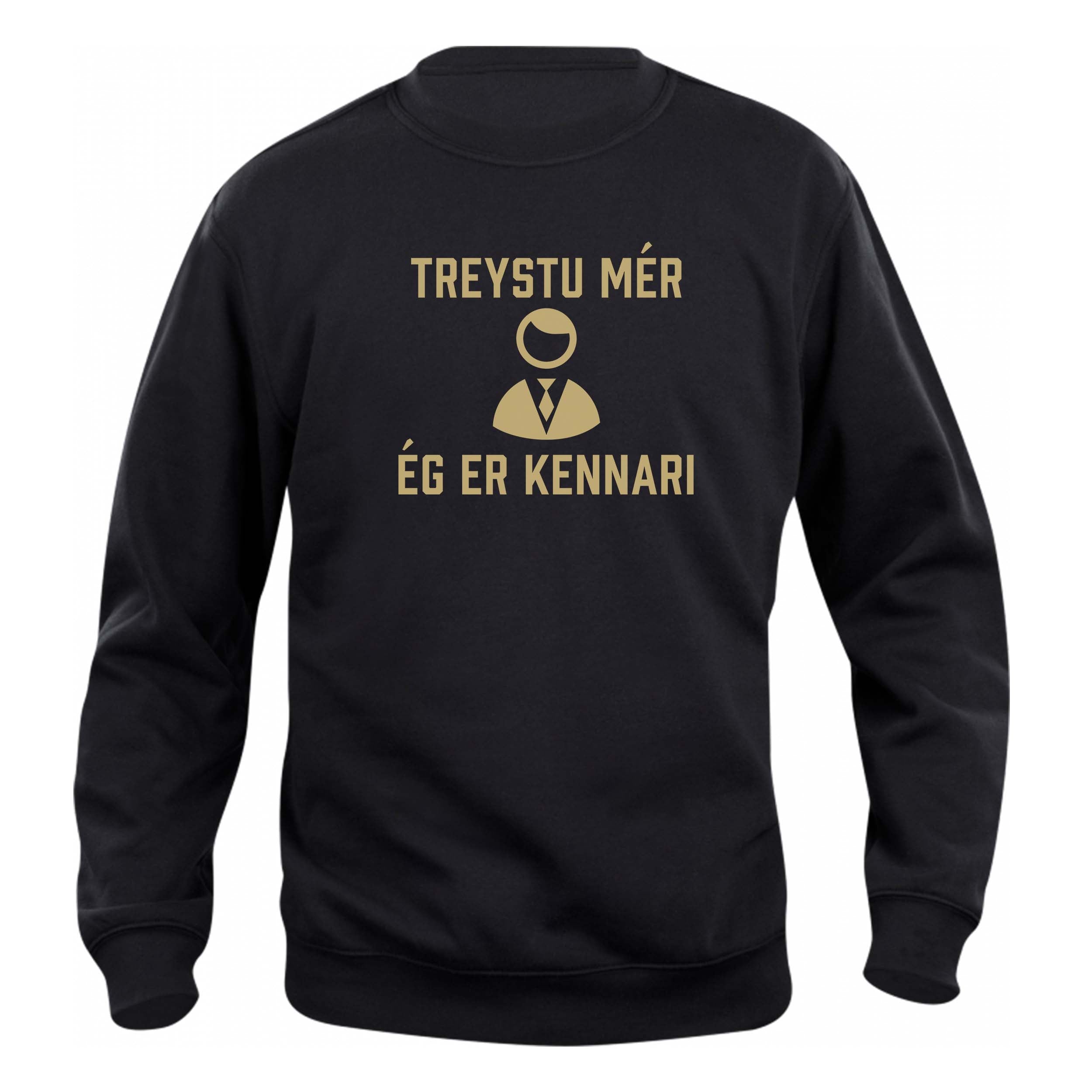 TREYSTU MÉR ÉG ER KENNARI_02 - Peysa - Svört