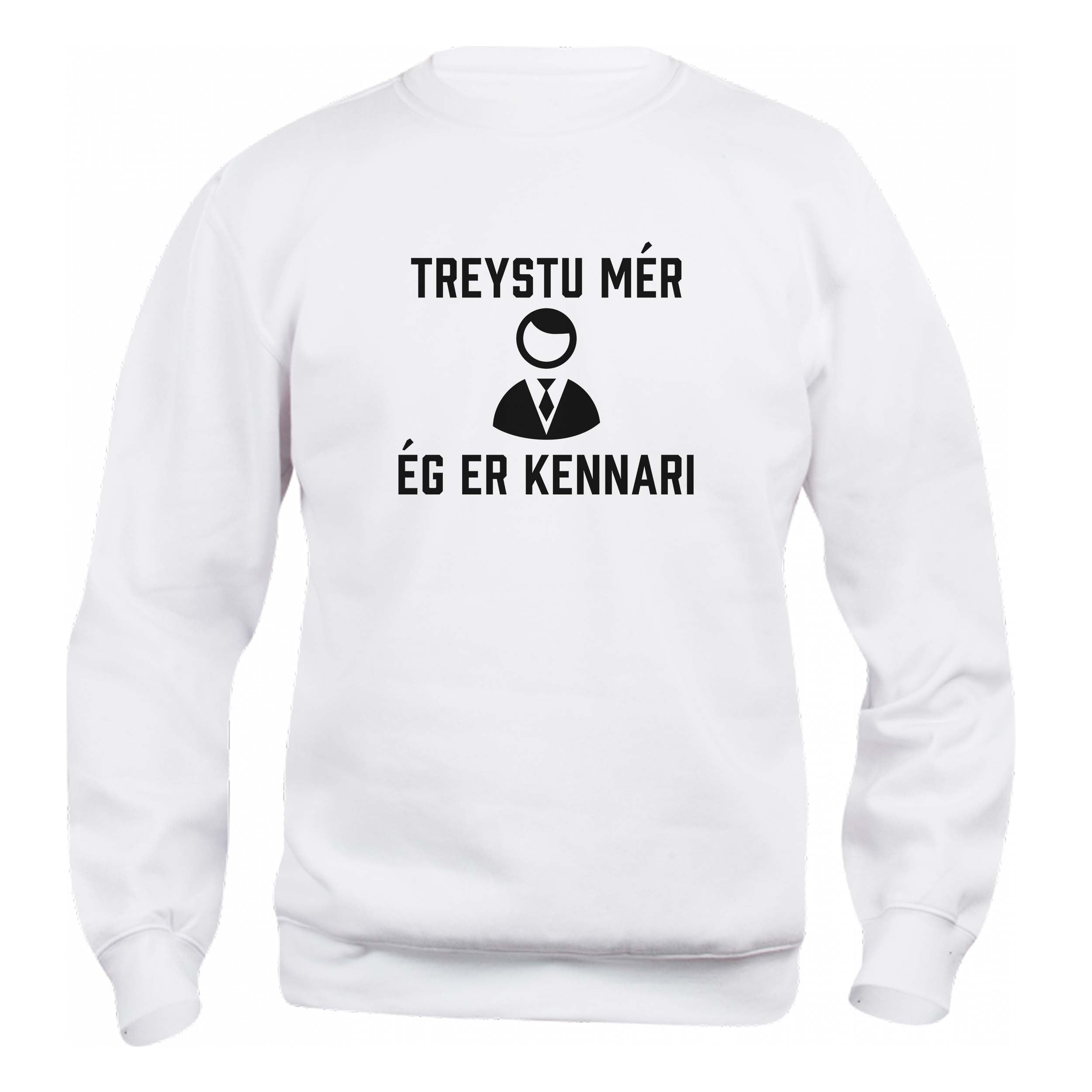TREYSTU MÉR ÉG ER KENNARI_02 - Peysa - Hvít