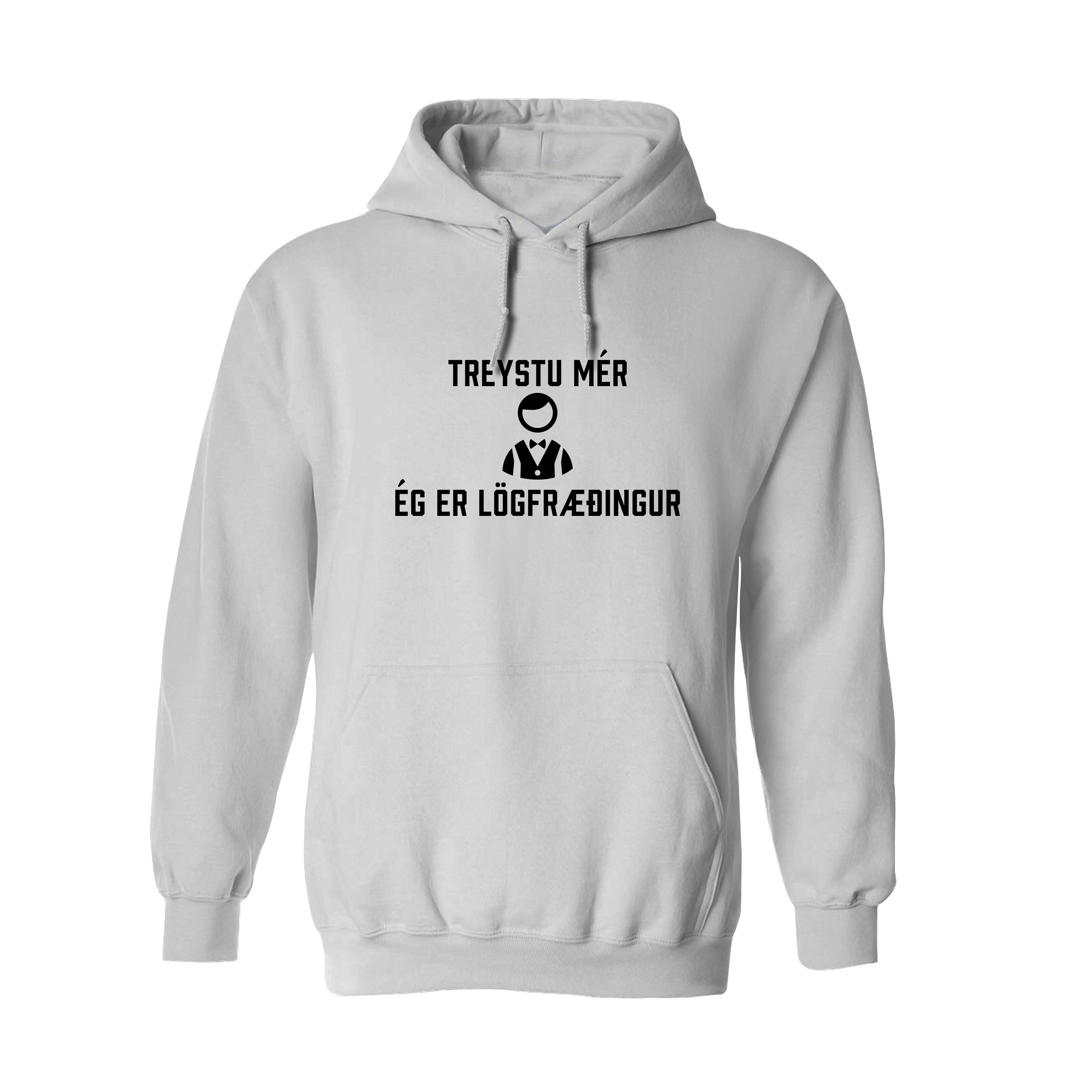 TREYSTU MÉR ÉG ER LÖGFRÆÐINGUR - Hettupeysa - Hvít
