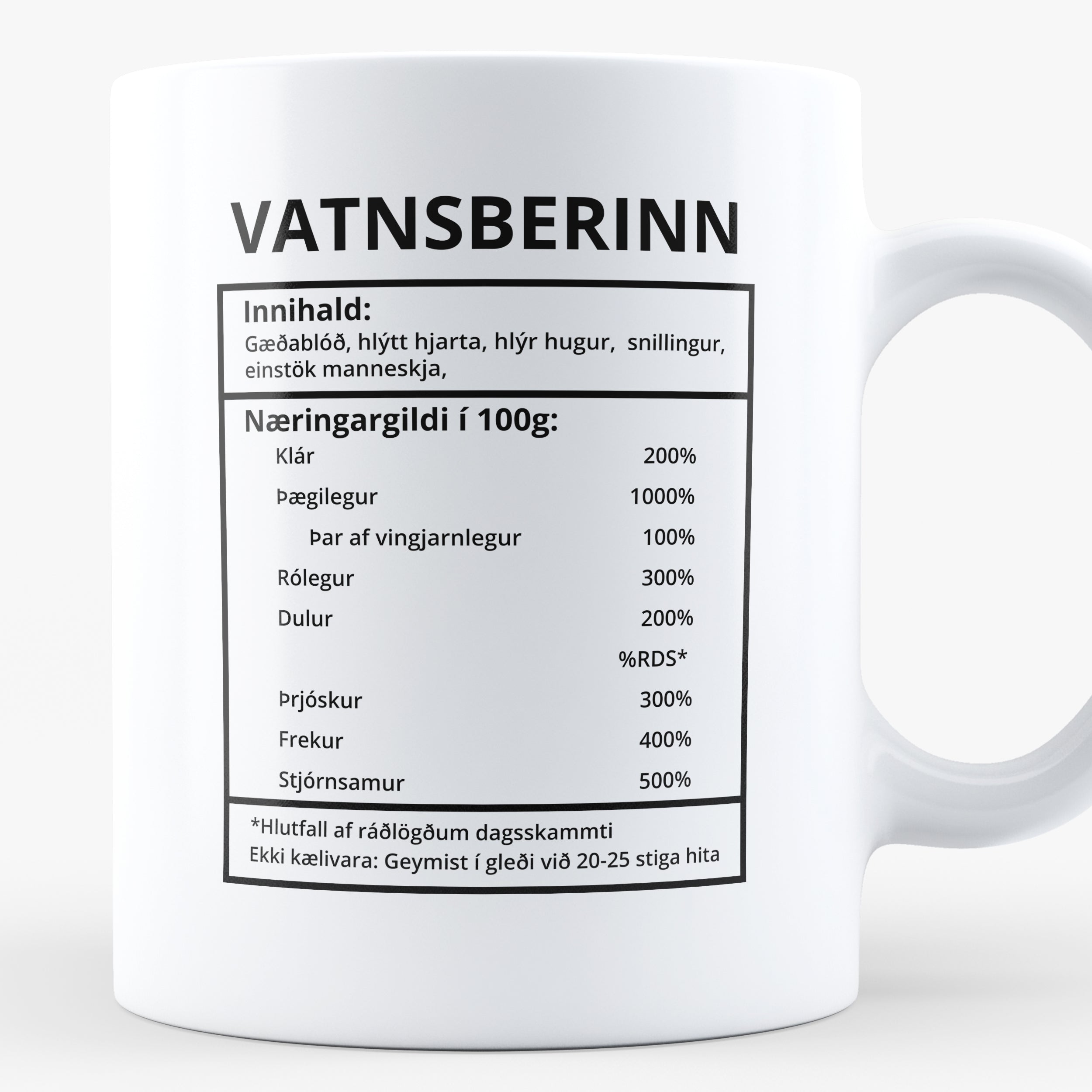 Vatnsberinn Innihaldslýsing - Bolli