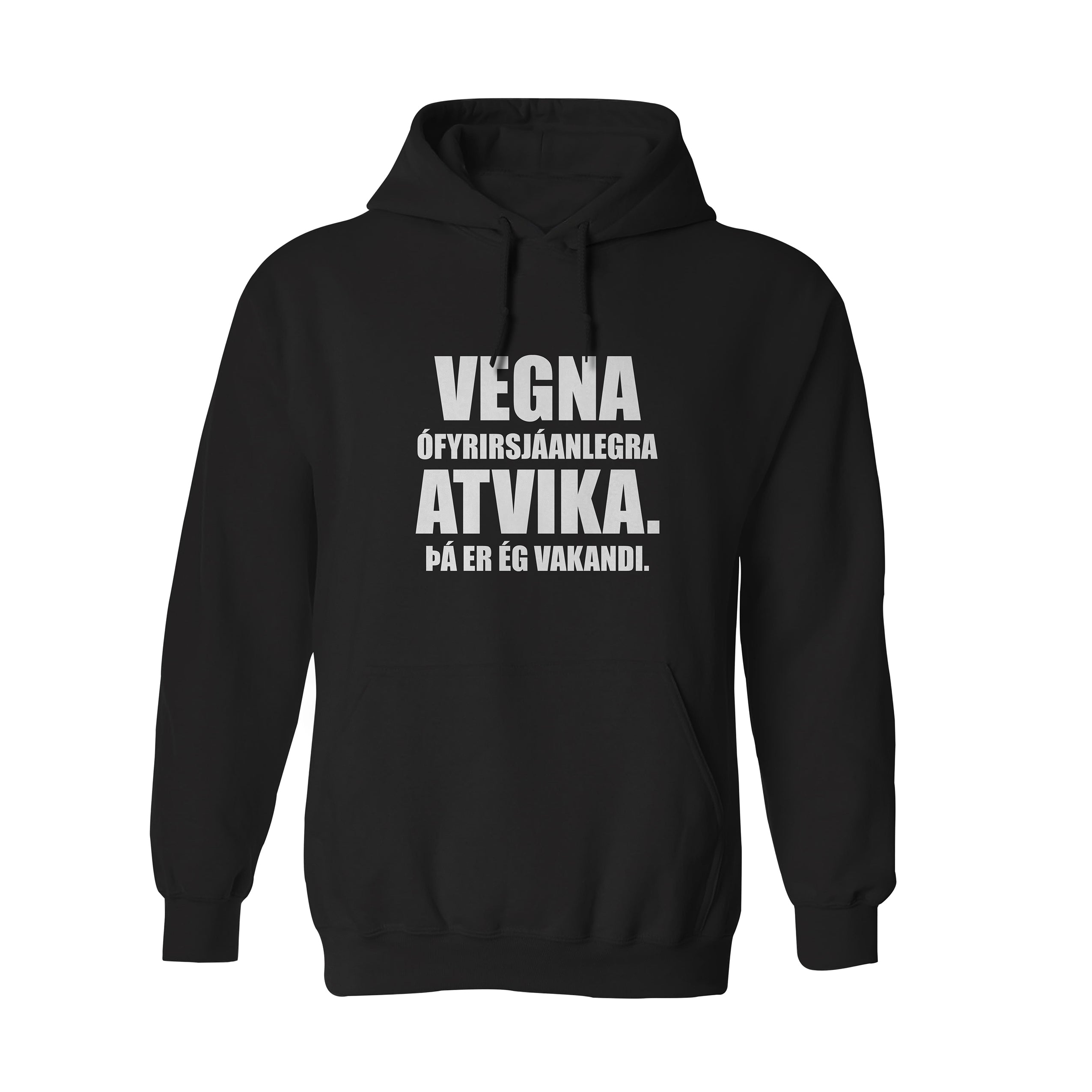 VEGNA ÓFYRIRSJÁANLEGRA ATVIKA - Hettupeysa - Svört