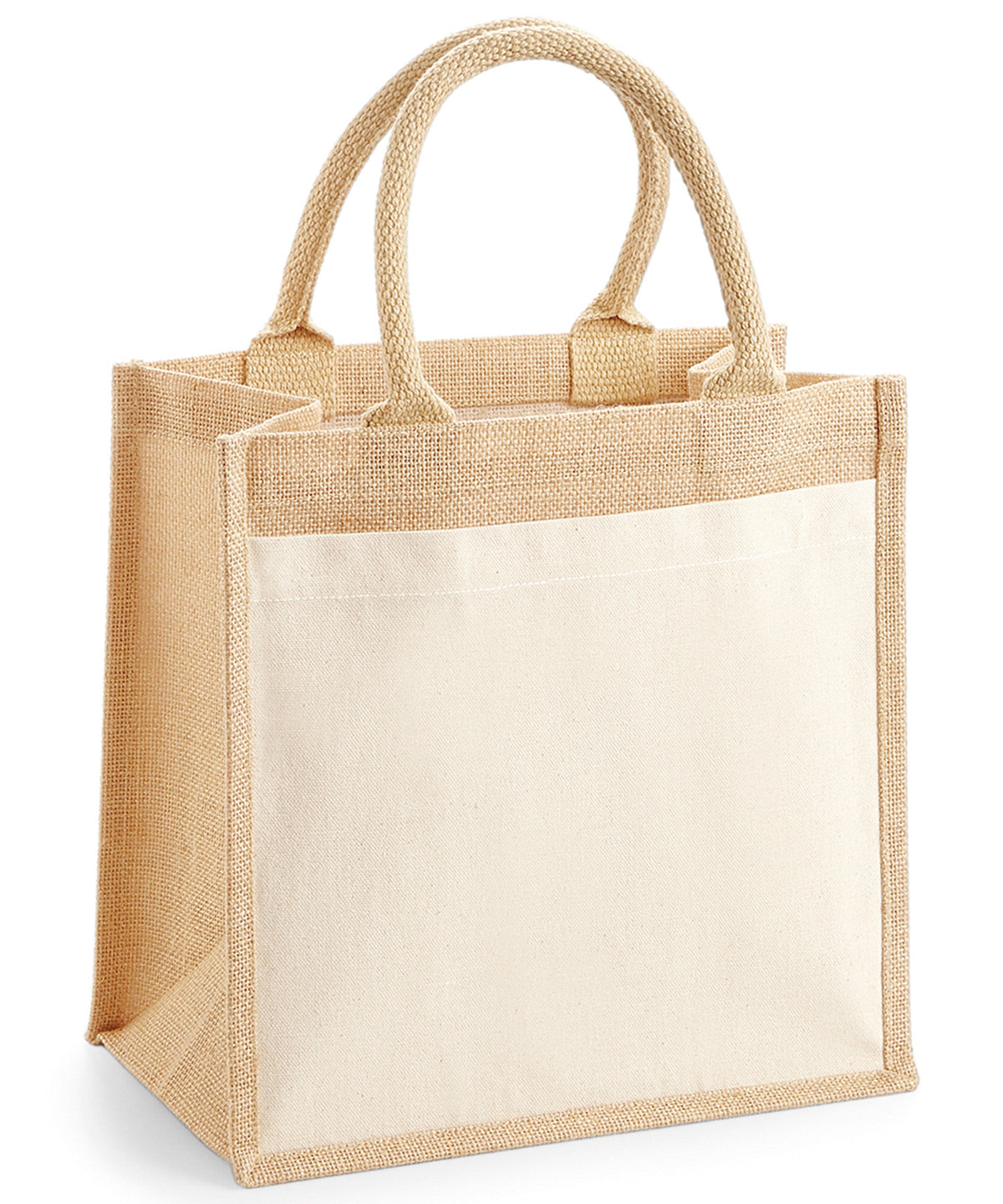 Töskur - Cotton Pocket Jute Midi Tote
