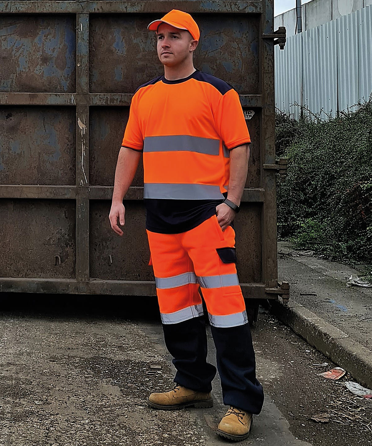 Stuttermabolir - Hi-vis Two-tone T-shirt (HVJ400)