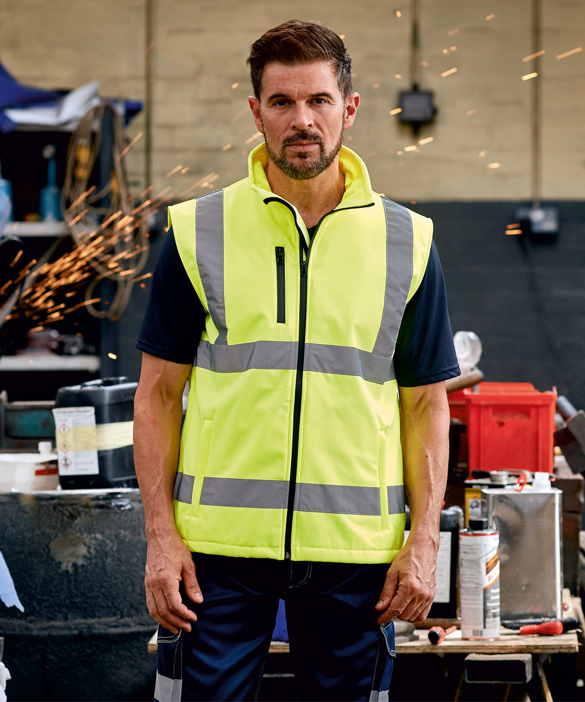 Vesti - Hi-vis Softshell Gilet (HV006)