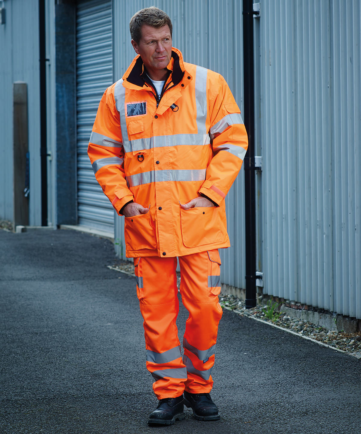Buxur - Hi-vis Polycotton Cargo Trousers With Kneepad Pockets (HV018T/3M)