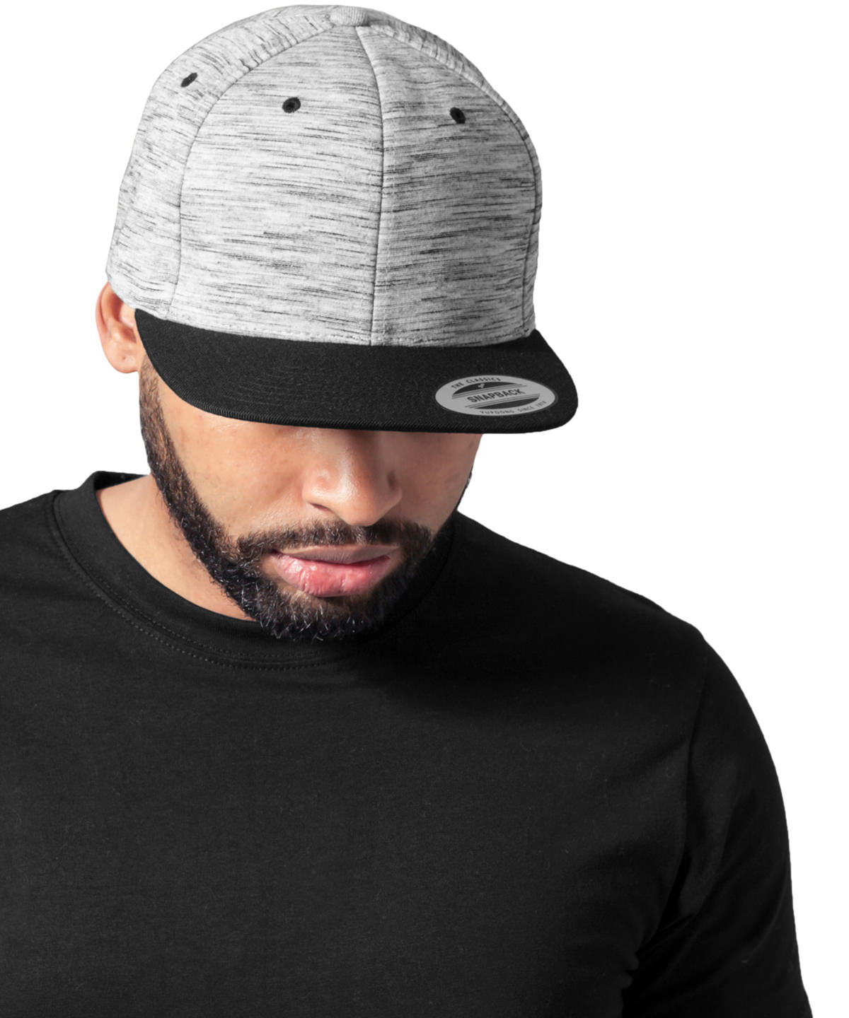 Húfur - Stripes Melange Crown Snapback (6089SC)