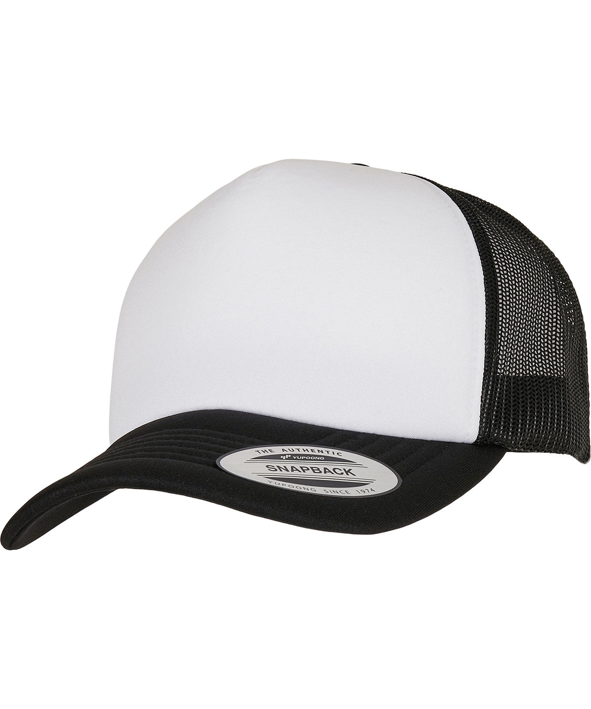 Húfur - YP Classics® Curved Foam Trucker Cap – White Front (6320W)
