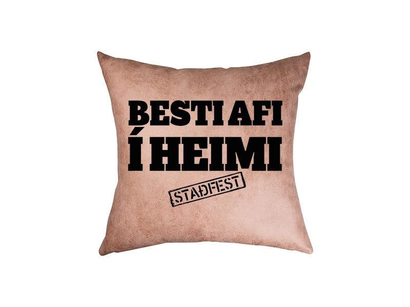 Besti afi í heimi - pleður púði