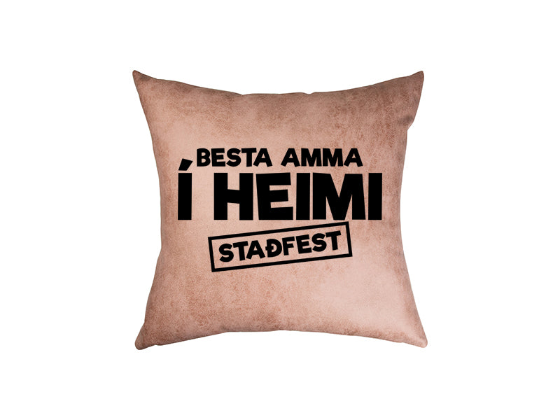 Besta amma í heimi - pleður púði