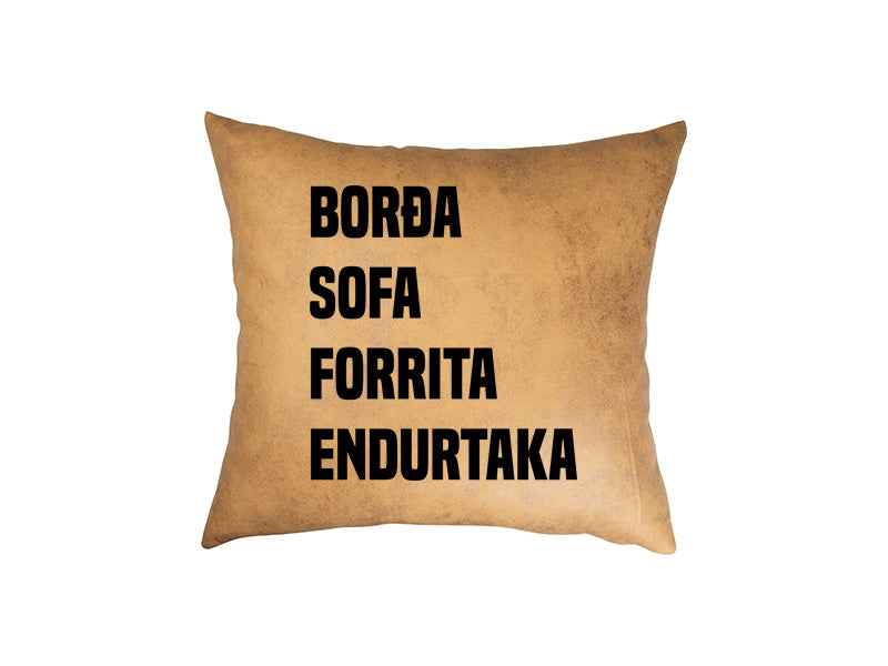 Borða sofa forrita endurtaka - pleður púði