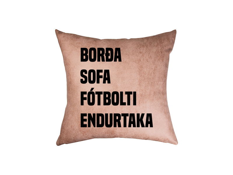 Borða sofa fótbolti endurtaka - pleður púði