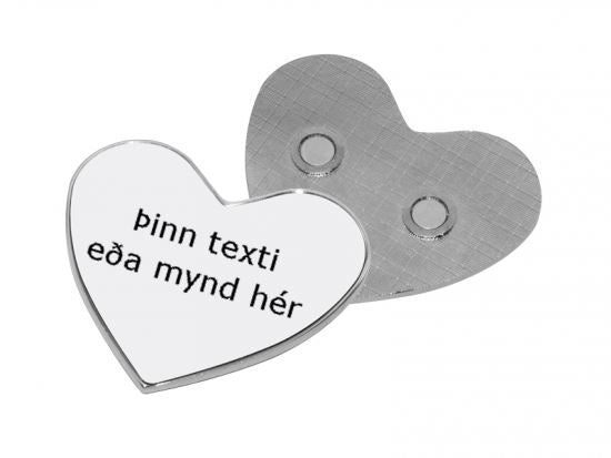 Segull á ísskáp (hjarta) - Hannaðu þinn eigin