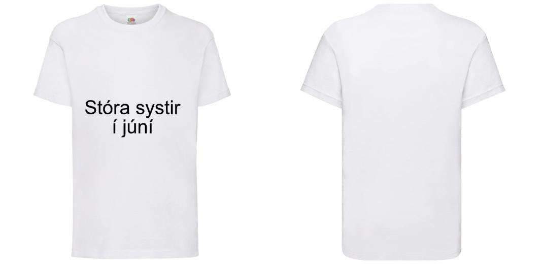 Barnabolur - Hvítur - Merktu Þinn eigin