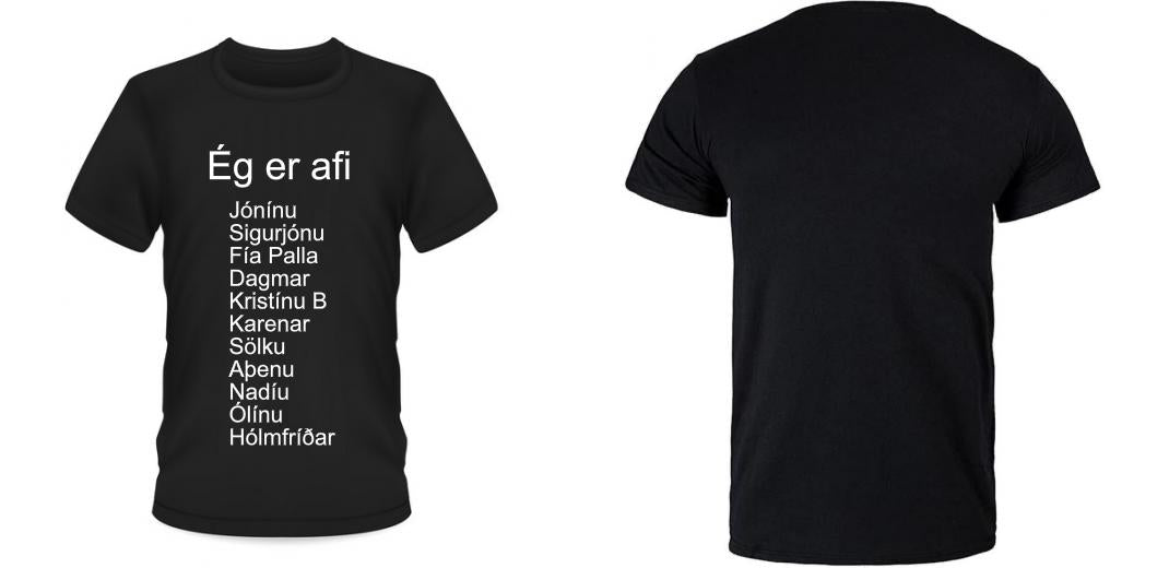 Bolur - Svartur - Merktu Þinn eigin
