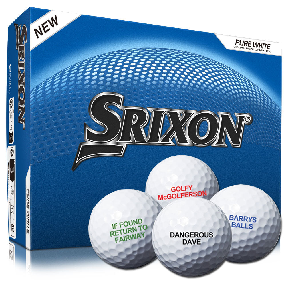 Srixon AD333 Golf Balls with Text Personalisation