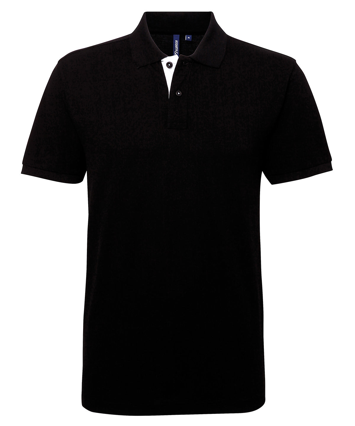 Pólóbolur Asquith & Fox AQ012 – Black/White – 3XL