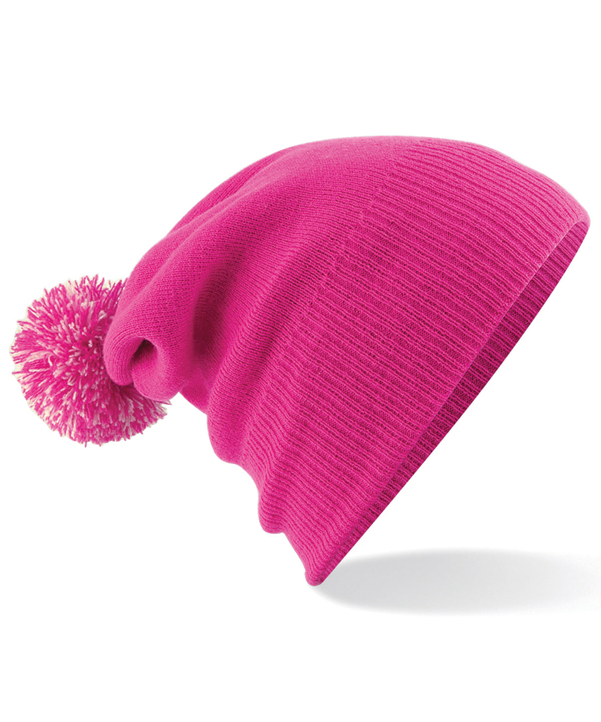 Húfa Beechfield B450B – Fuchsia/Off White – One size