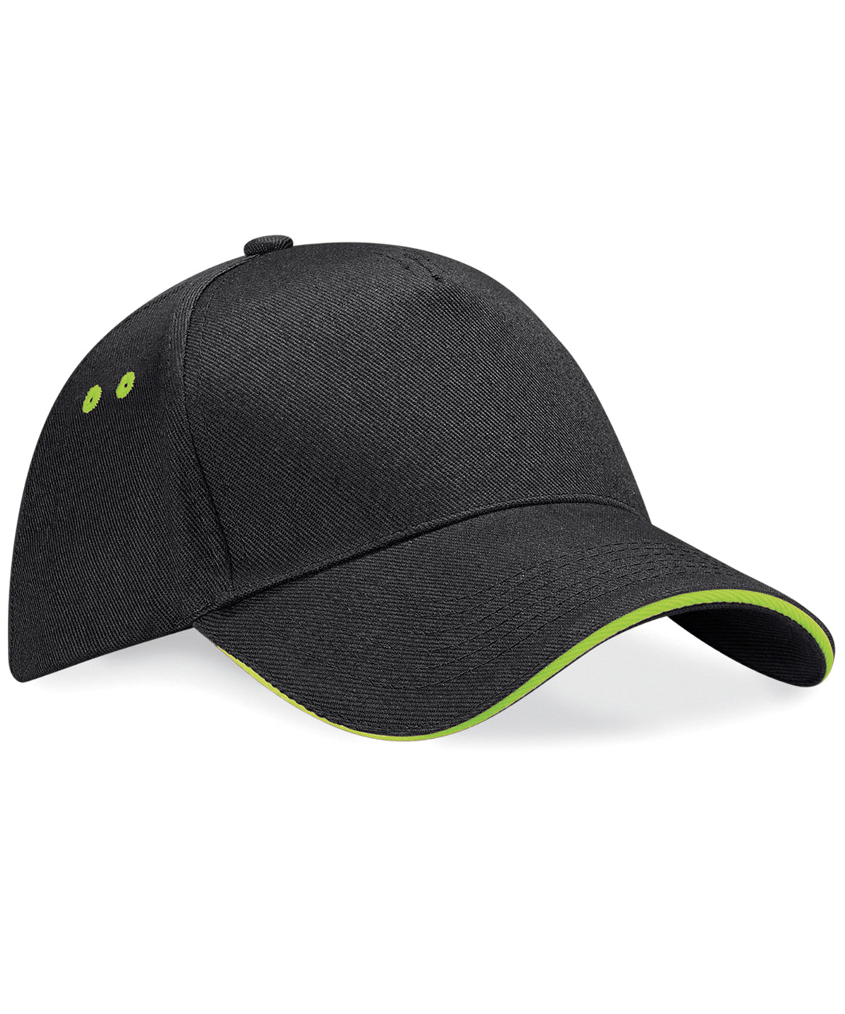 Derhúfa Beechfield BC15C – Black/Lime Green – One size