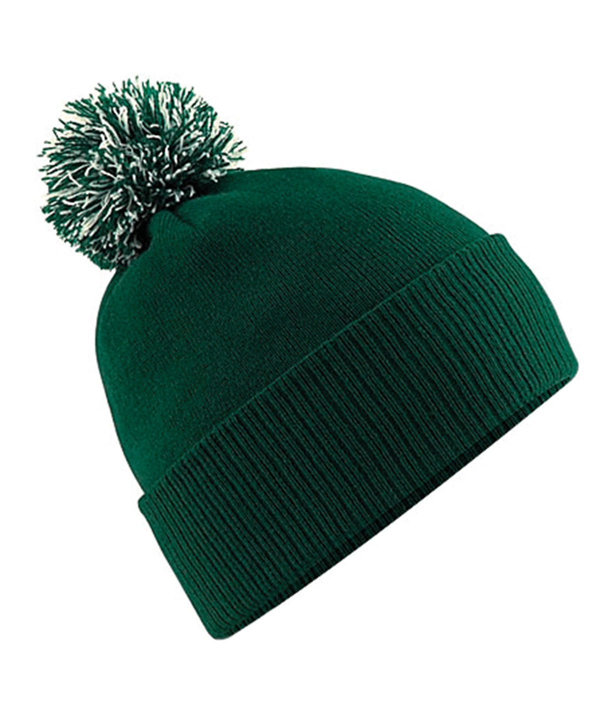 Húfa Beechfield BC450 – Bottle Green/Off White – One size