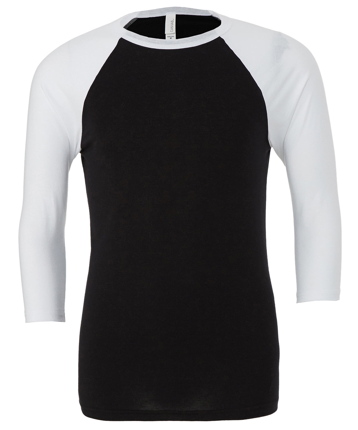 Stuttermabolur Bella Canvas BE100 – Black/White – 2XL