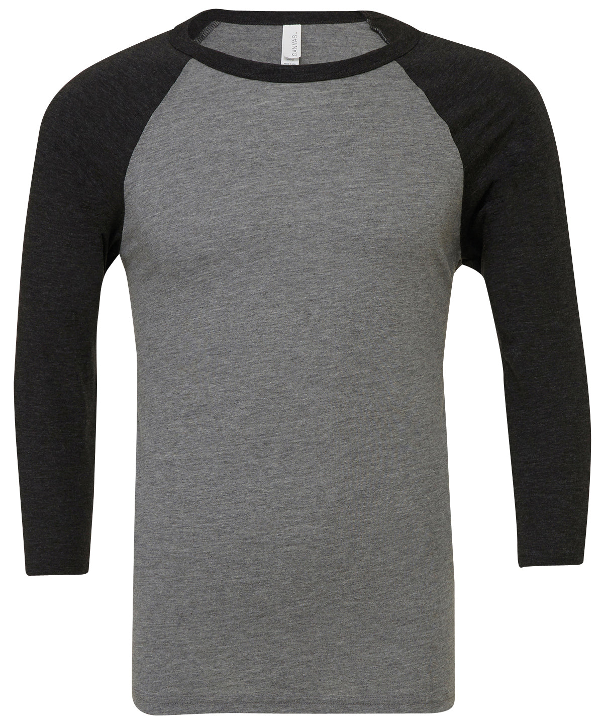 Stuttermabolur Bella Canvas BE100 – Deep Heather/Black – 2XL
