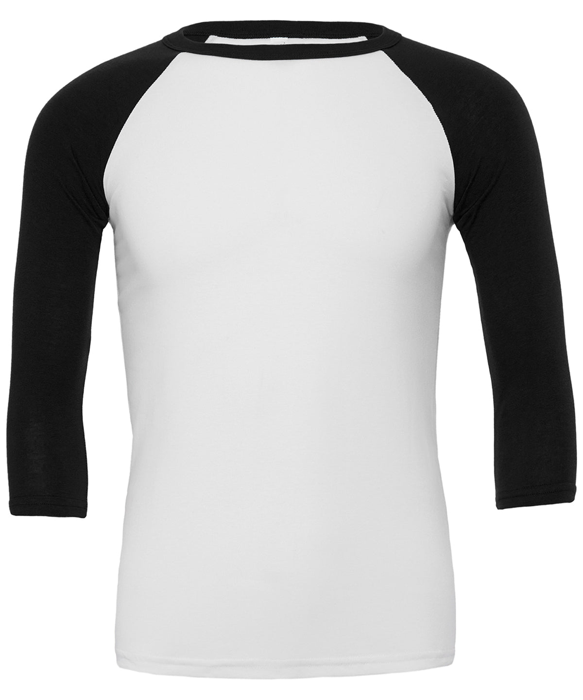 Stuttermabolur Bella Canvas BE100 – White/Black – 2XL