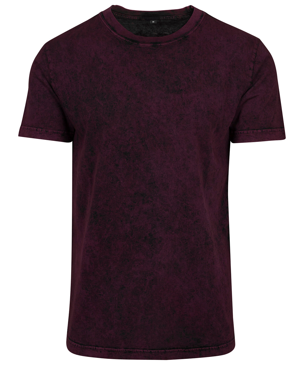 Stuttermabolur Build Your Brand BY070 – Berry/Black – 2XL