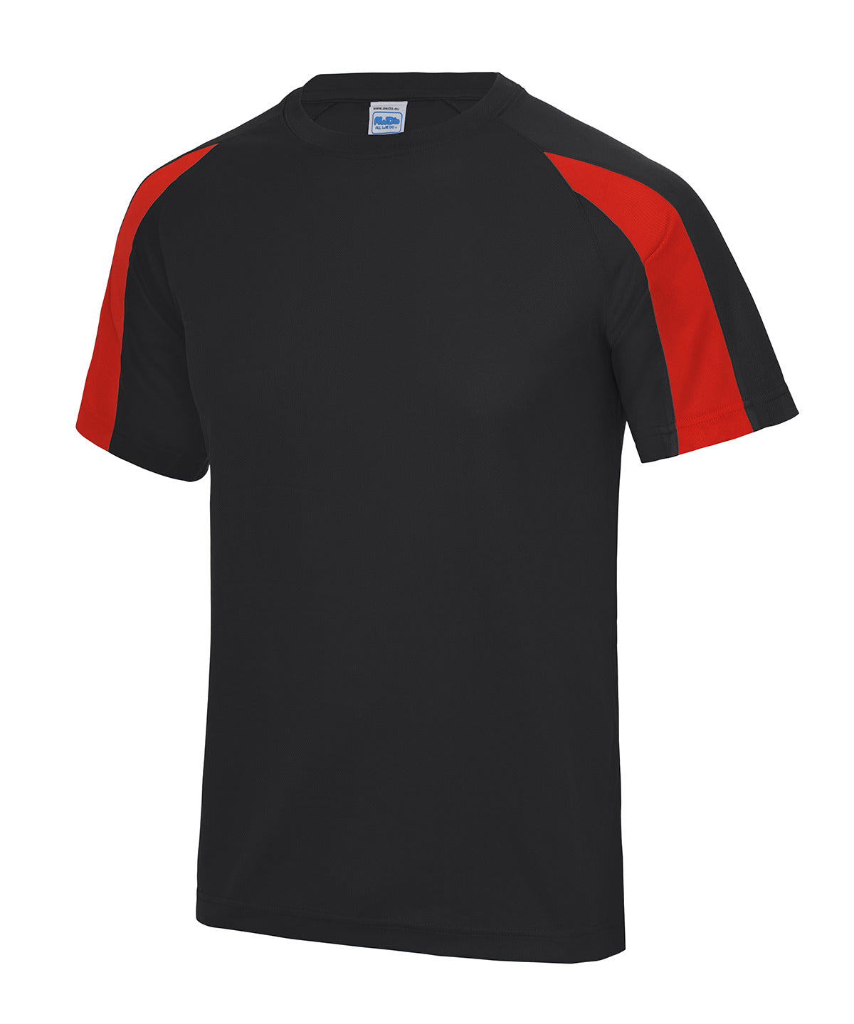 Stuttermabolur AWDis Just Cool JC003 – Jet Black/Fire Red* – 2XL