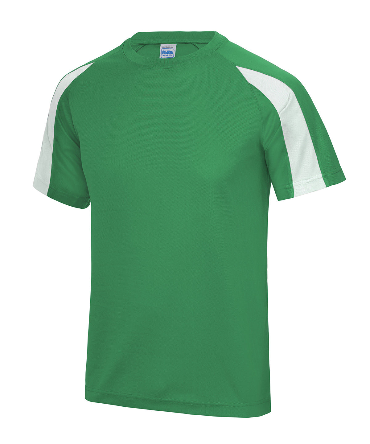 Stuttermabolur AWDis Just Cool JC003 – Kelly Green/Arctic White – 2XL