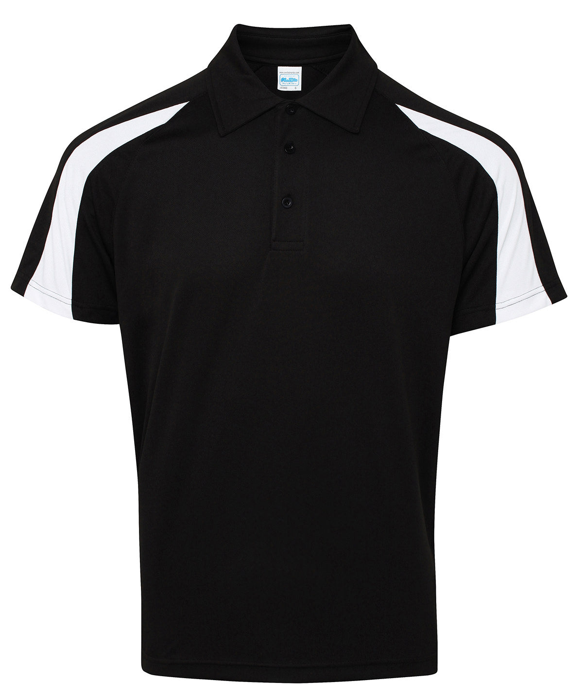 Pólóbolur AWDis Just Cool JC043 – Jet Black/Arctic White – 2XL