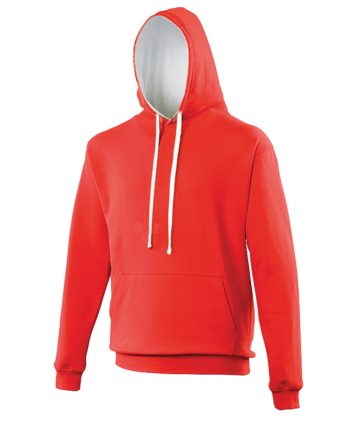 Hettupeysa AWDis Just Hoods JH003 – Fire Red/Arctic White – 2XL