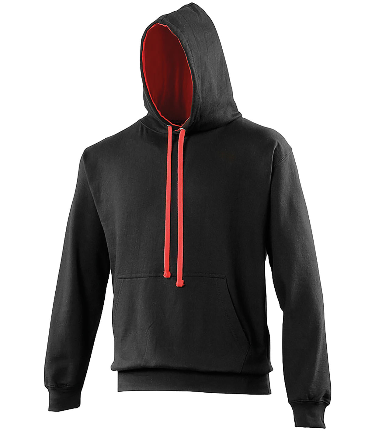 Hettupeysa AWDis Just Hoods JH003 – Jet Black/Fire Red*†△ – 5XL