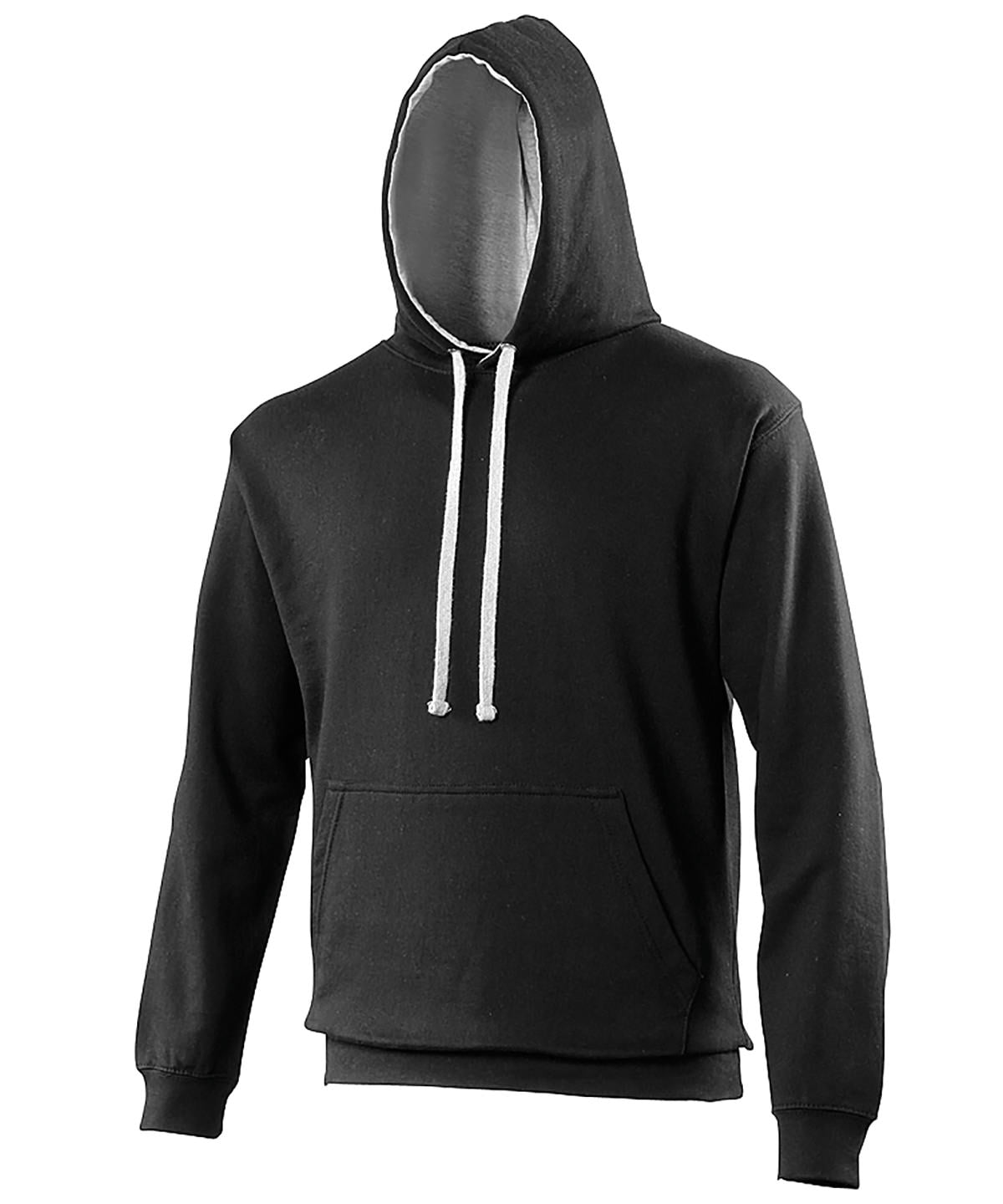 Hettupeysa AWDis Just Hoods JH003 – Jet Black/Heather Grey †* – 5XL