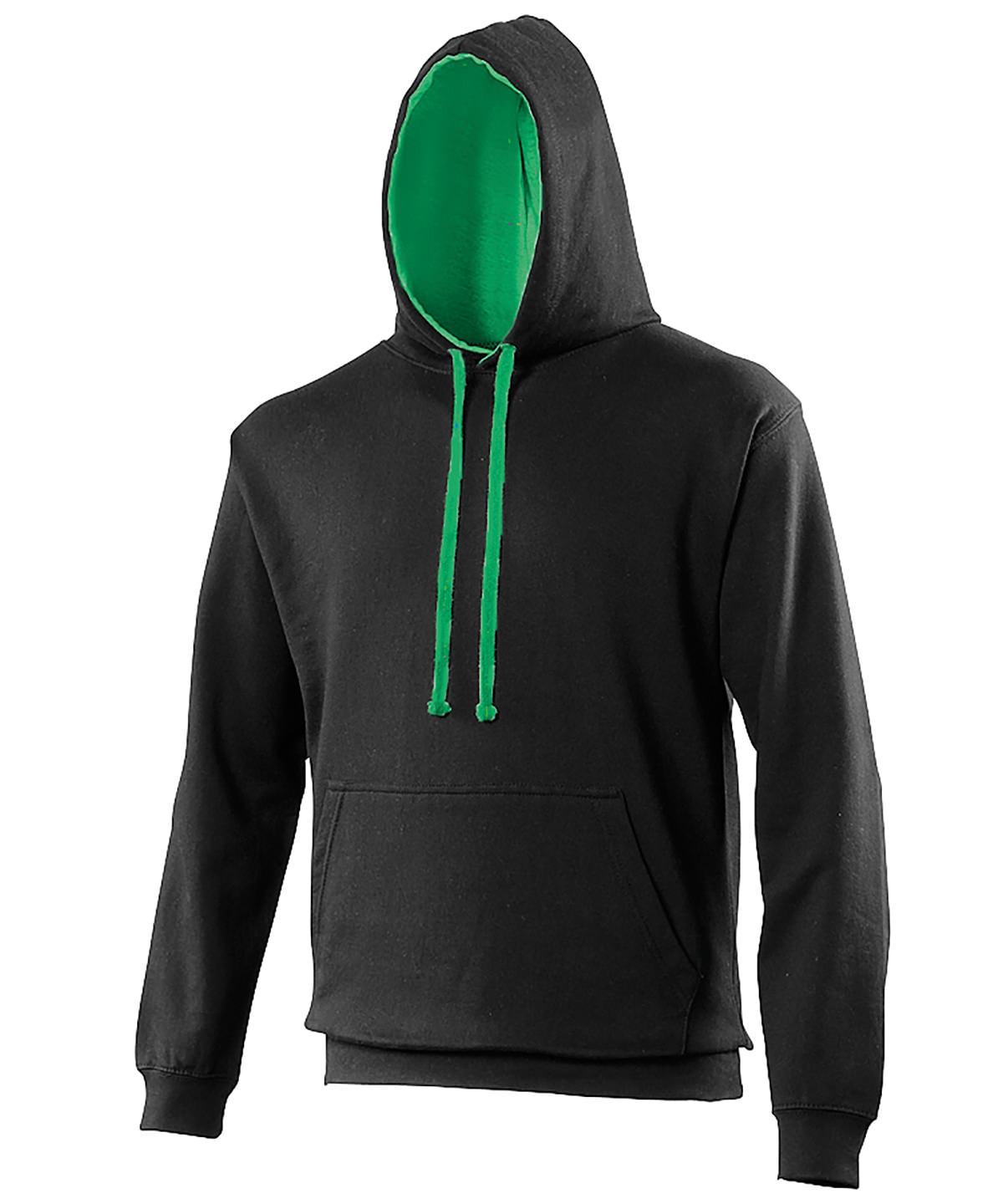 Hettupeysa AWDis Just Hoods JH003 – Jet Black/Kelly Green* – 2XL