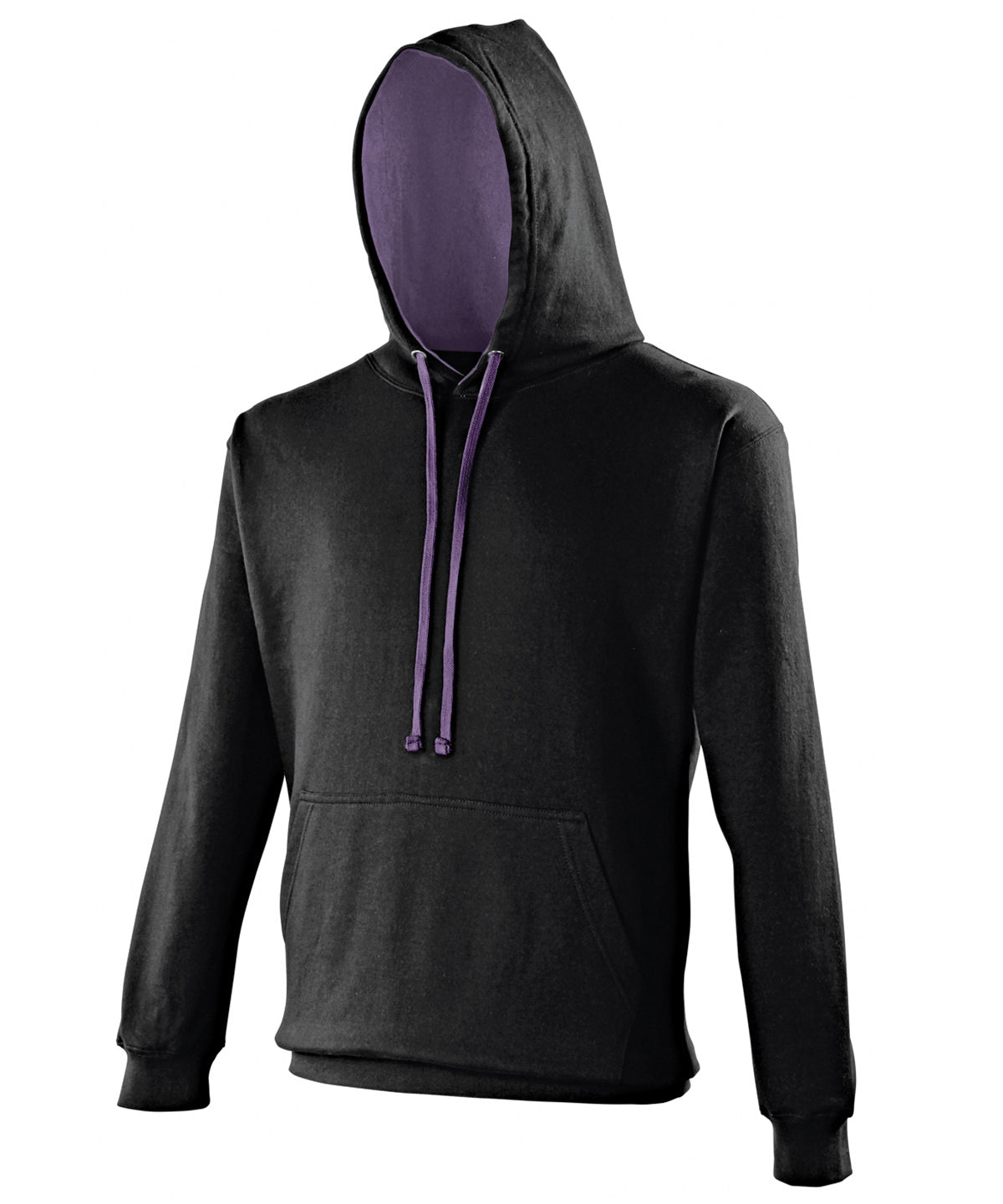 Hettupeysa AWDis Just Hoods JH003 – Jet Black/Purple – 2XL