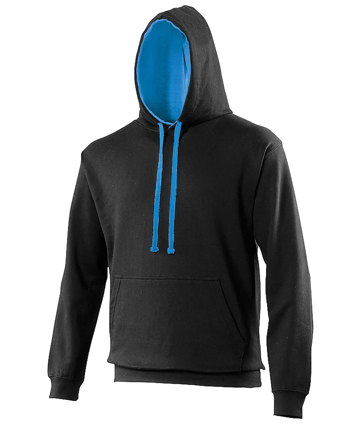 Hettupeysa AWDis Just Hoods JH003 – Jet Black/Sapphire Blue* – 2XL