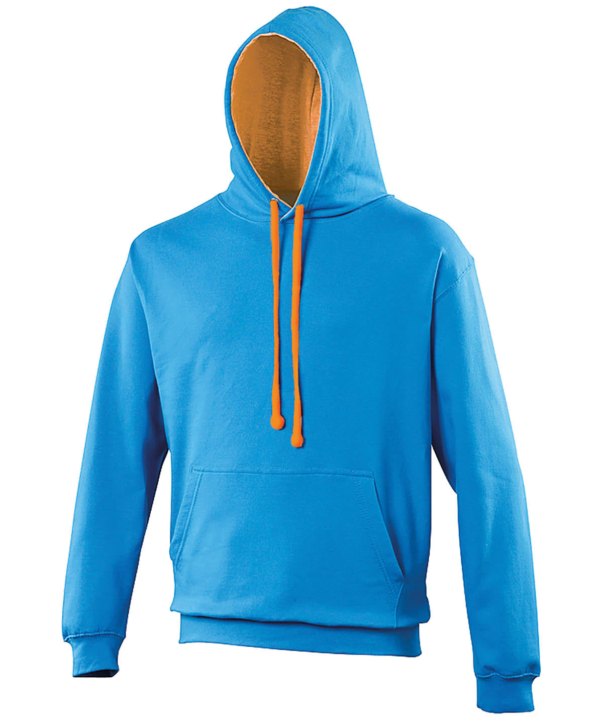 Hettupeysa AWDis Just Hoods JH003 – Sapphire Blue/Orange Crush* – 2XL