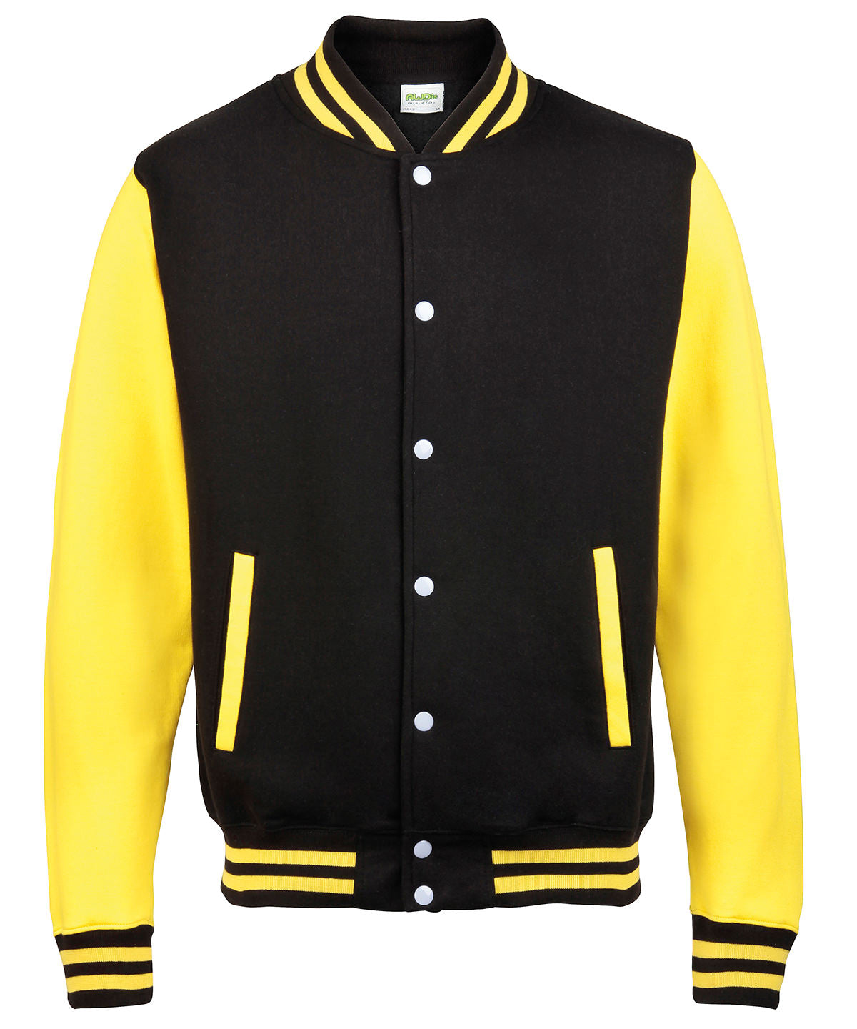 Peysa AWDis Just Hoods JH043 – Jet Black/Sun Yellow* – 3XL