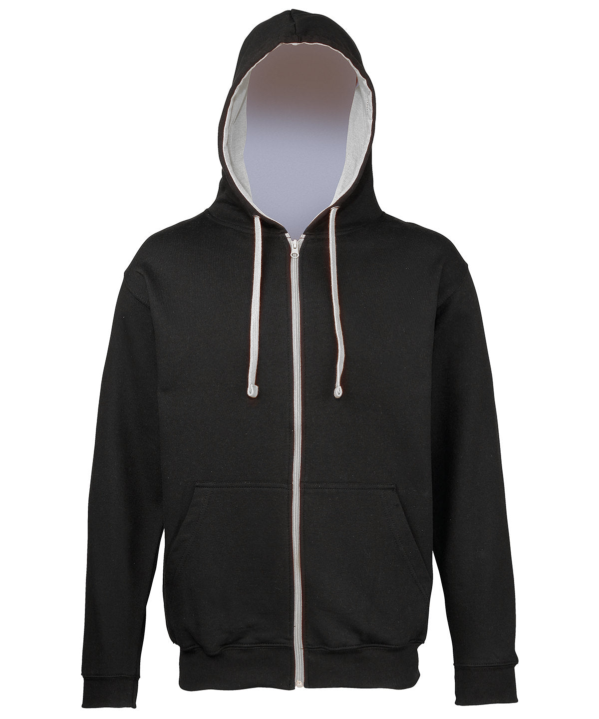 Hettupeysa AWDis Just Hoods JH053 – Jet Black/Heather Grey – 2XL