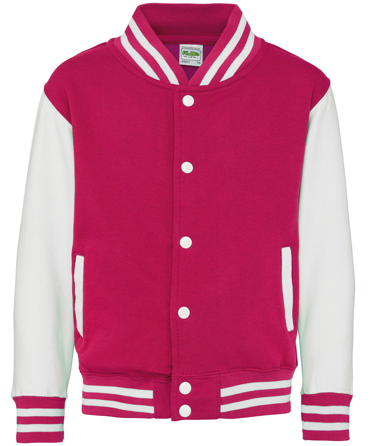 Peysa AWDis Just Hoods JH43J – Hot Pink/White – 12/13 Years